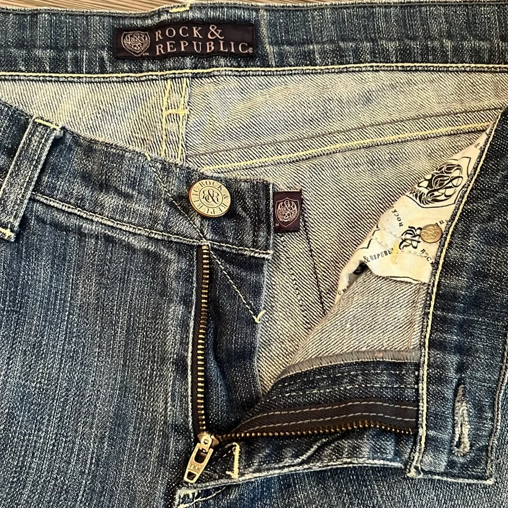 Rock & Republic Women’s Kasandra Mid Rise Medium Wash Bootcut Jeans Sz 30 Cowboy